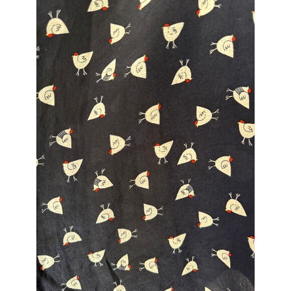 J CREW 100% Silk French Hen Button Front Long Sleeve Shirttail Hem Top XS Navy - Picture 5 of 7